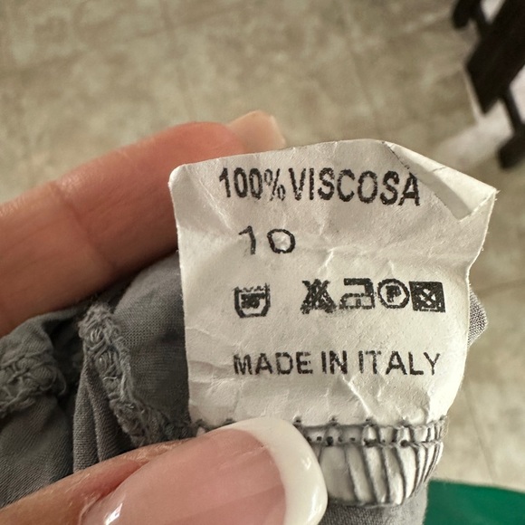 Boho Tiered Mini Dress with 3D Rosette Trim | Made in Italy | Size 10 - Picture 2 of 13